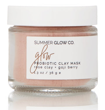 glow probiotic rose clay mask with goji berry 